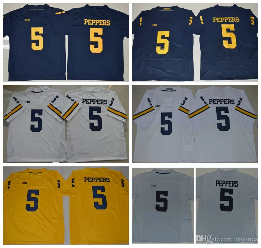 

Michigan Wolverines 5 Jabrill Peppers College Football Jerseys Mens Womens Yellow Blue White Jabrill Peppers Youth Stitched Football Shirts