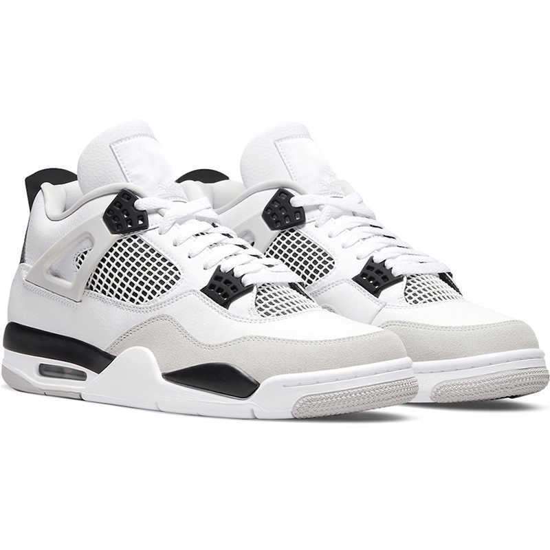 

4 Retro Basketball Shoe 4s Military Black Blank Canvas University Blue White Cement Sail back cat mens trainer outdoor sports sneakersTUY9, # 44
