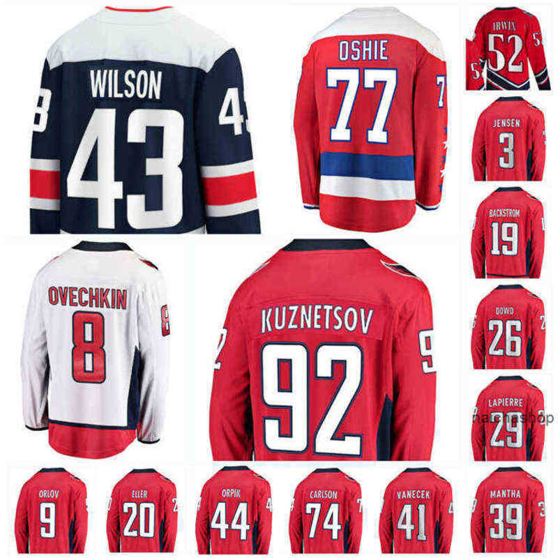 

Hockey Jerseys Washington Alex Ovechkin TJ Oshie Evgeny Kuznetsov Nicklas Backstrom Tom Vitek Vanecek WSH Custom Stitched Men Ice hockey Jersey, Colour 5