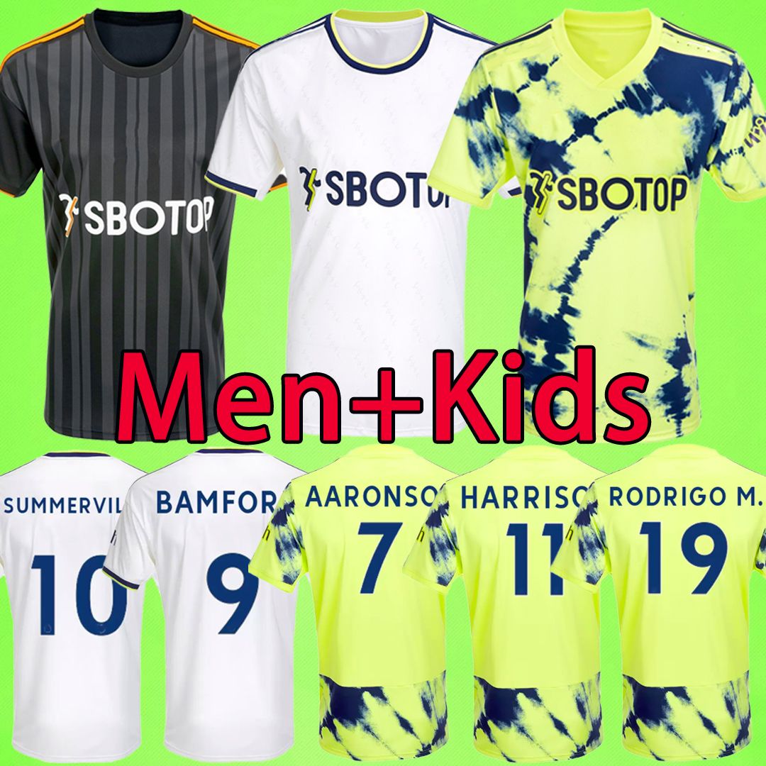 

XXXL 4XL plus size Soccer jersey 22 23 MEN KIDS KIT Leeds AARONSON SINISTERRA ADAMS KRISTENSEN ROCA HARRISON 2022 2023 football shirt United uniforms utd boys third, 22/23 kids kit