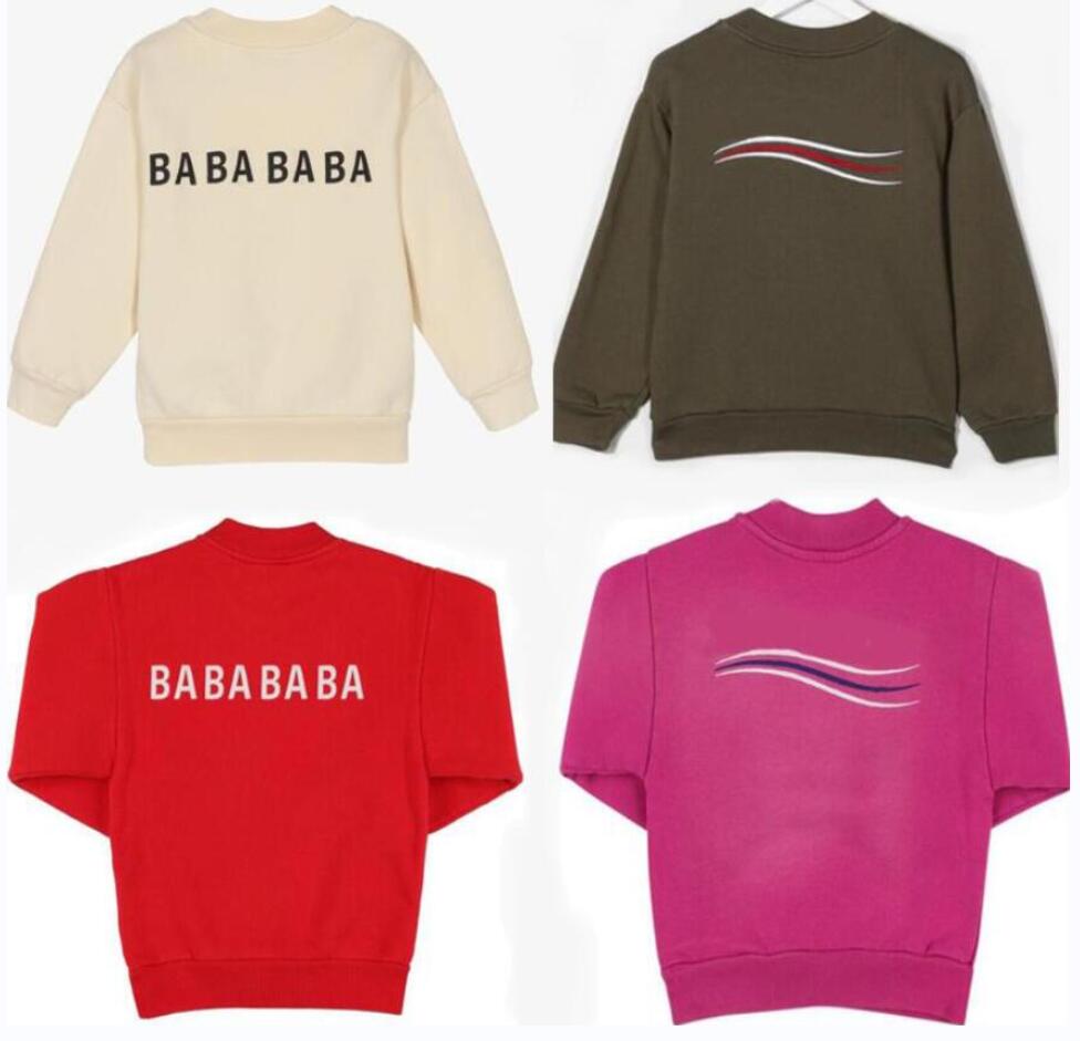 

Kids Hoodies Winter Boys Girls Warm Sweatshirts Loose Hoodie Fashion Letters Wave Printed Streetwear Hiphop Tops Children Tops Baby Clothing Multi Colors, Extra shipping fee