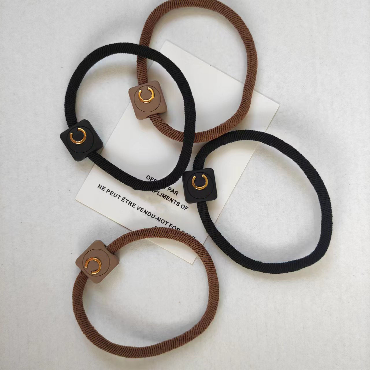 

fashion ealstic Mixed colors head band engraved C elasitc bands hairtie classic braid hair rope accessories With paper card