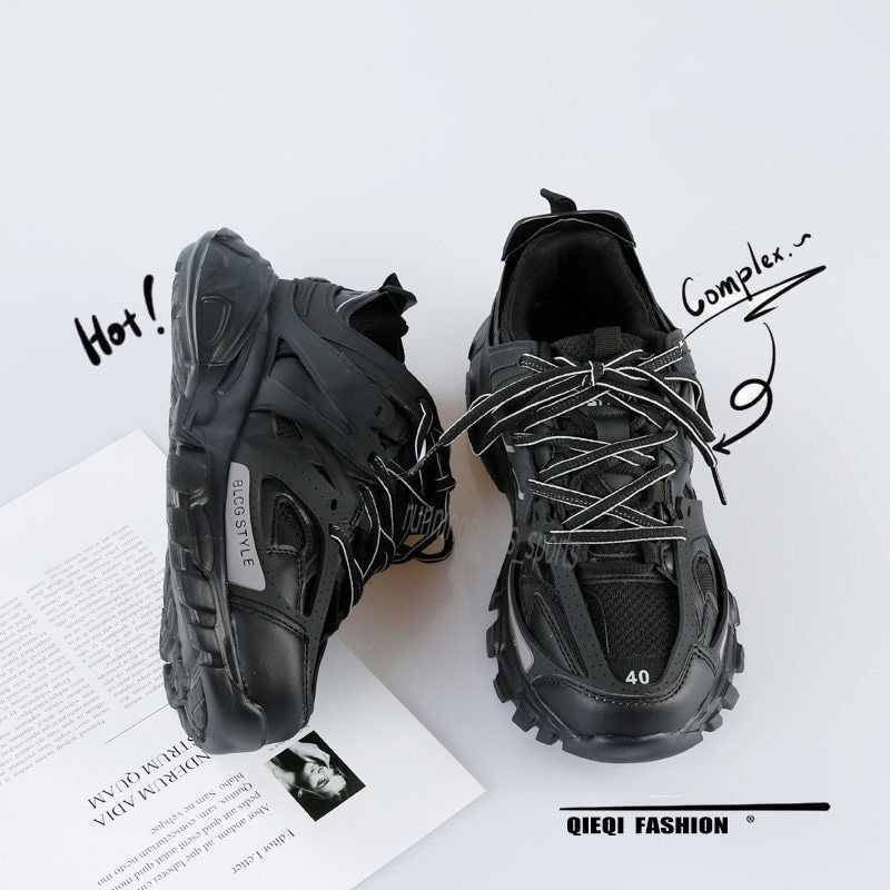 

Top Quality Mens Women Casual Shoes Track 3.0 Sneakers Luxury Brand Designer Trainers Triple S Leather Platform Sneaker Ice Pink Blue White Orange Black Sneaker Ro9, Color 5