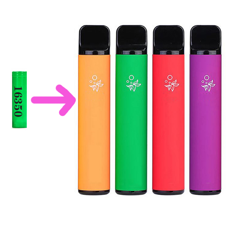 

16350 Disposable Battery 2% Elf bar 1500 Puffs wifh 16350mAh 4.8ml Prefilled Cartridge Pod Device Boxes