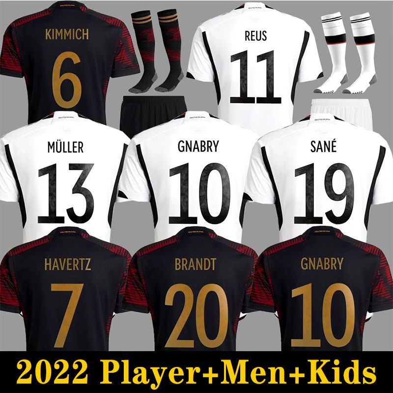 

2022 Germanies Soccer Jerseys SANE HUMMELS KROOS WERNER MULLER GERMANe Football shirt GOTZE Gnabry REUS MUSIALA 22 23 men kids kit long sleeve women uniform, 13