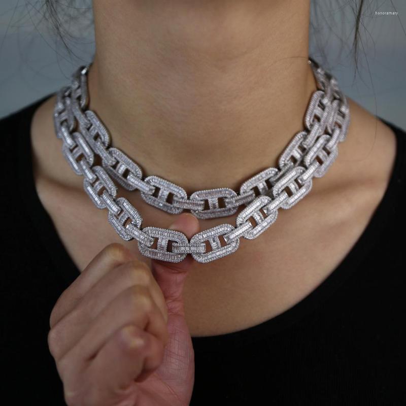 

Necklace Earrings Set Punk Cuban Choker Necklaces Full Clear CZ Pave Setting Collar Statement Hip Hop Wide Thick Chains Women Jewelry Gift, Picture shown