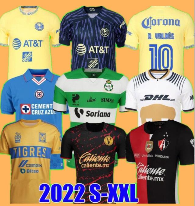 

22 23 Club America Cruz Azul Soccer Jersey 2022 2023 Guadalajara Chivas Tijuana UNAM Tigres Atlas home away third Liga Football Shirts Santos Laguna mexico Monterrey, Laguna home 1
