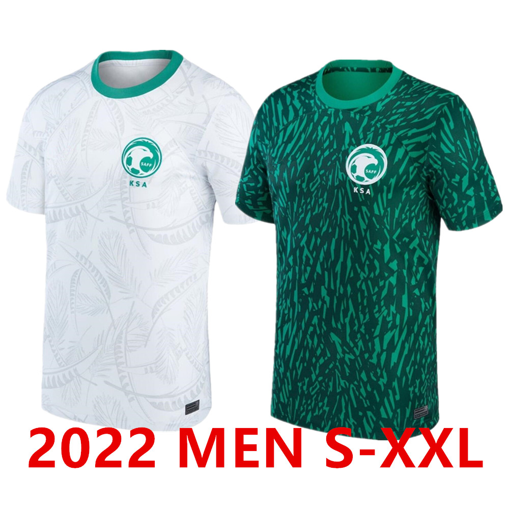 

2022 Saudi soccer jerseys national team home away Salem Al Dawsari Abudullah Alhamddan Firas Albirakan Arabia Men Kits football shirt, 22/23 home