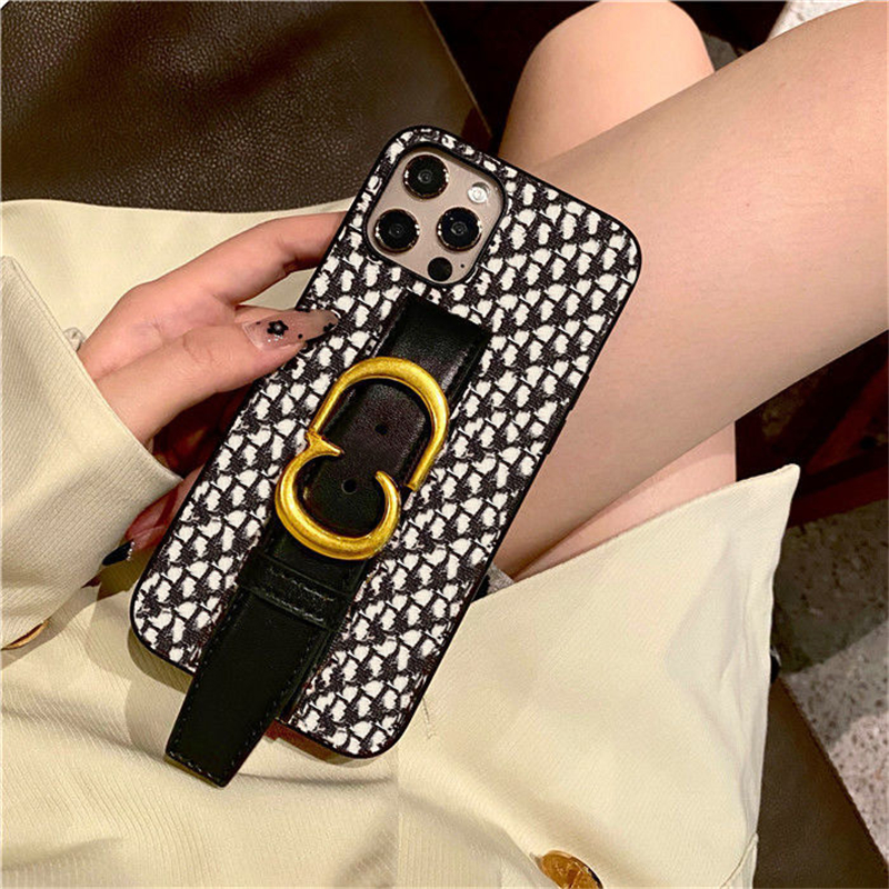 Pour Iphone 14 Cas Bracelet En Cuir Designer Cas De Téléphone Iphone Mode 13promax 12 11 14pro Mini Xsmax Xr Xs X 7p 8p Phonecase Cover Shell