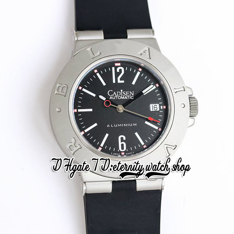 

2022 dx103445 Aluminium Automatic Mechanical Mens Watch 40MM Logo Letter Bezel Black Dial Stick Markers Stainless Steel Case Rubber Strap eternity Watches, Watch waterproof production cost