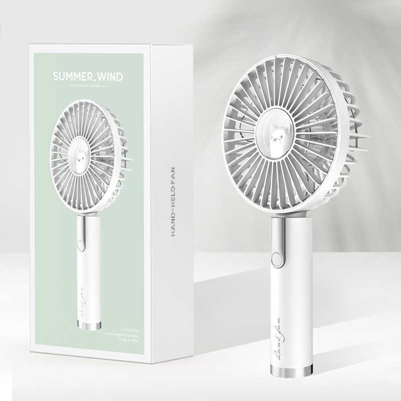 Electric Fans Portable Handheld Fan USB Rechargeable Battery Adjustable Three-block Wind Speed Cooling Desk Outdoor Travel Magic T220924-image-806862663