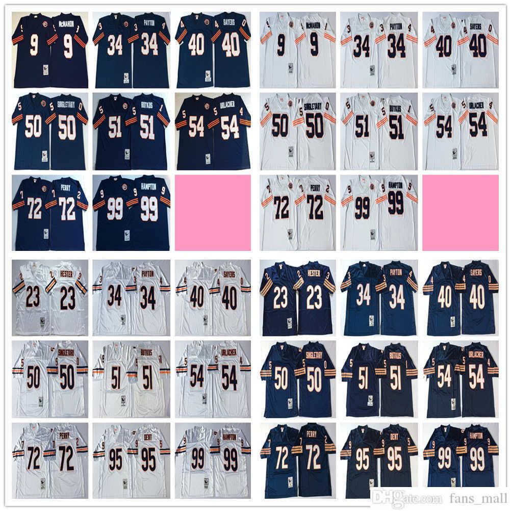 

Mitchell and Ness Vintage Football 34 Walter Payton Jerseys McMahon Devin Hester Richard Dent Gale Sayers Mike Singletary Dick Butkus Brian Urlacher Perry Hampton, Same as picture
