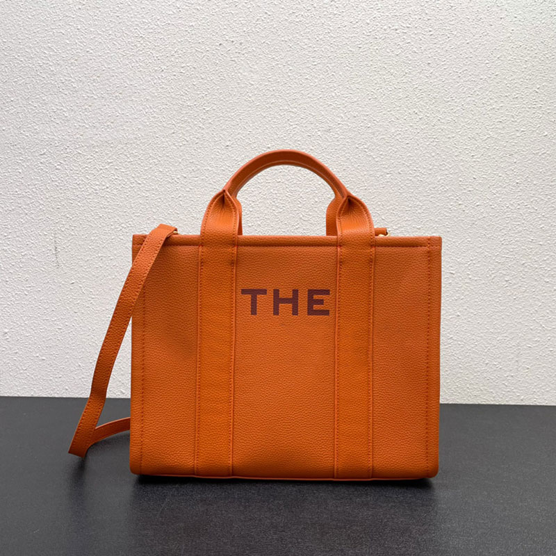 

Tote Bag Large Capacity Handbag Lady Purse Fashion Crossbody Bags Litchi Cowhide Genuine Leather Removable Shoulder Strap Zipper Open Lettering Print, Gift bag