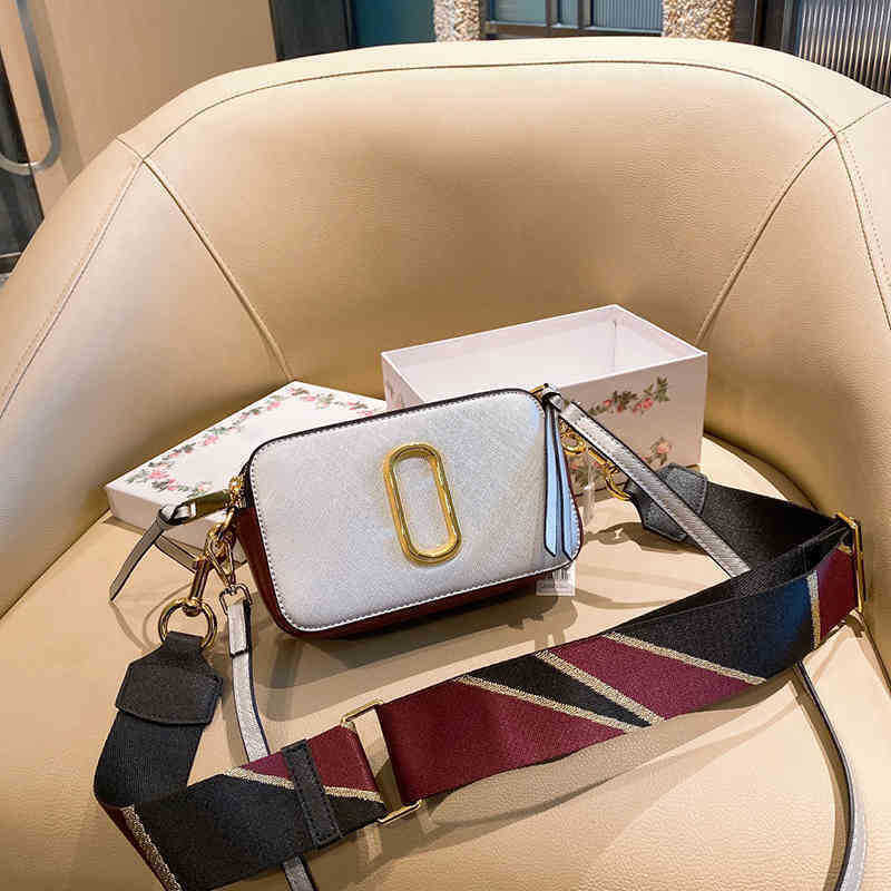 

Crossbody bags Designer bag Shoulder Bag Korean Version New Women M Wide Shoulder Strap J Fashion Color Matching Camera Single Messenger Bag 220211, Red