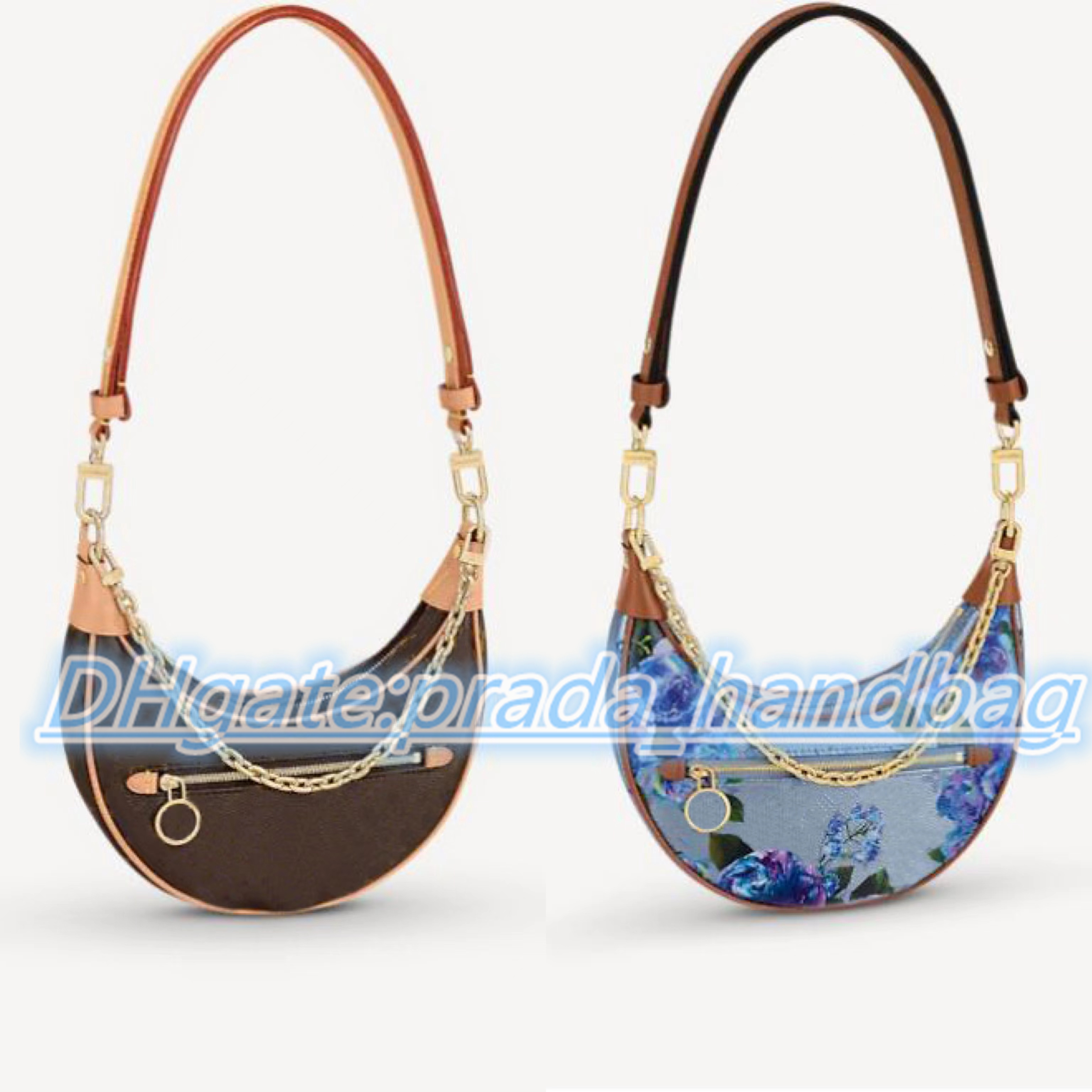 

Luxury M81098 LOOP half moon Bag leather tote pochette clutch Shoulder latest Gold chain handbag Designer Women's men wallets classic old flower purse crossbody Bags, Mon0gram