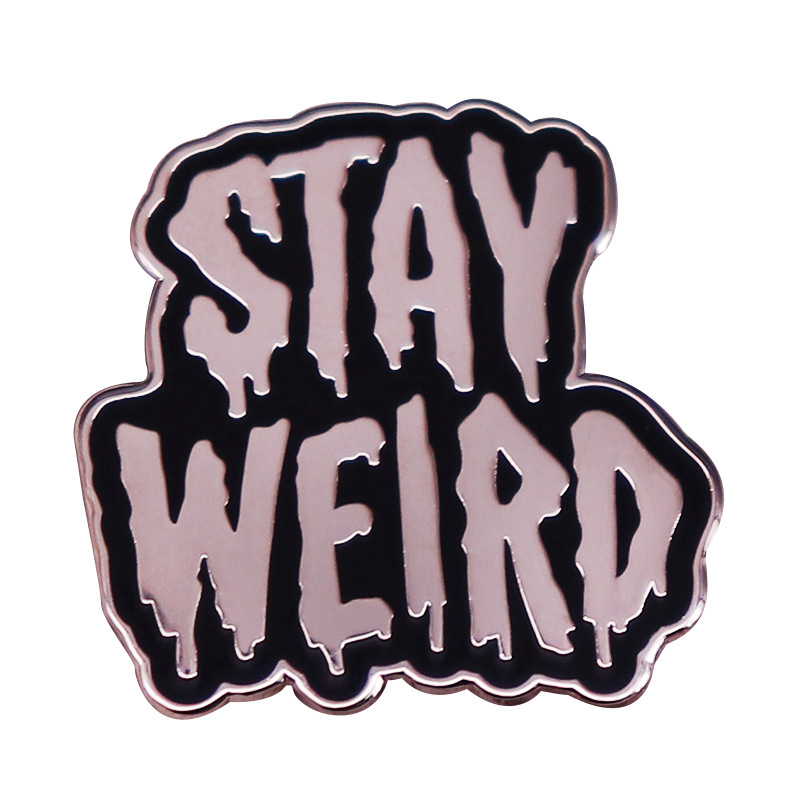 

Other Fashion Accessories Stay weird Halloween Enamel Pin Brooch Badges on Backpack Clothes Lapel Pin Decoration Gift for Friend Jewelry Accessories
