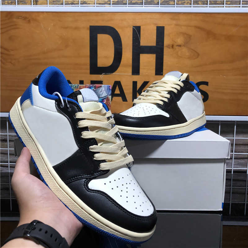 

Jumpman 1 1S OG low basketball Shoes mens womens fragments travis scotts Bred Court Purple University Blue outdoor sports designer sneaker61DP, 12 #