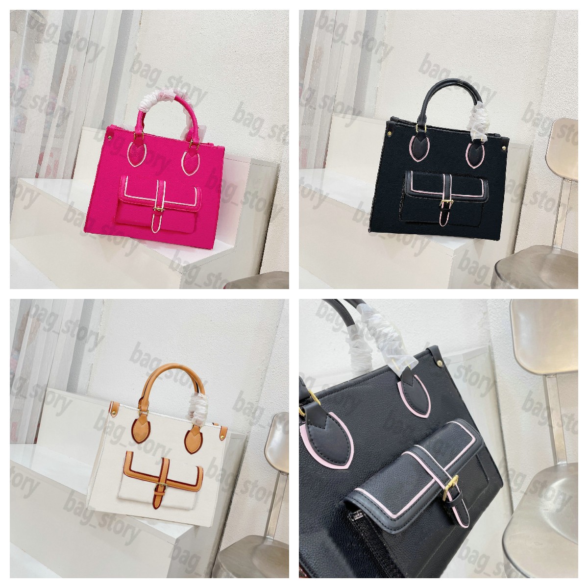 

FW22 M46154 ONTHEGO MM Bag Fall For You Casual Tote Women Fashion Colorful Monograms Letter Hobo with Solid Outside Pocket Hobos 2 Sets Handle Handbag Shoulderbag