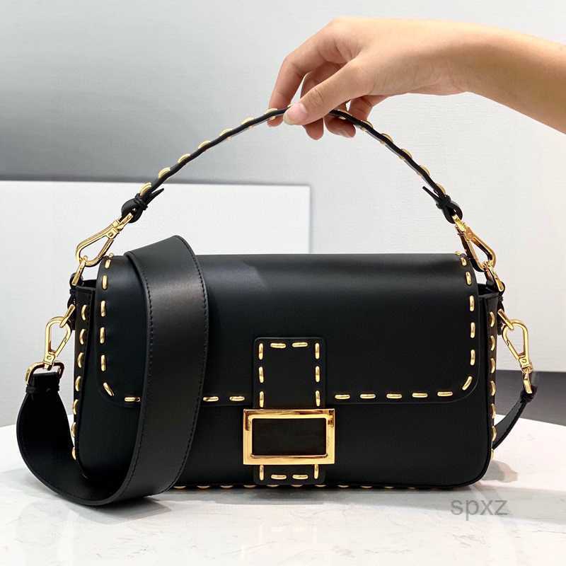 

Evening Bags 2022 Classic Baguette Bag Tote Purse Fashion Women Shoulder Bags Cross Body Handbags Hand Stitching Thread Meatl Letter Hasp Crossbody Purses Wallets, 27.5x18x5cm