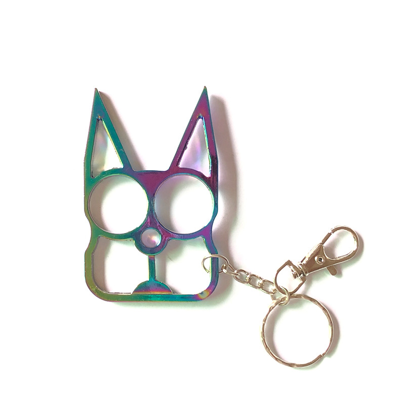 

Keychain 16 Colors Multifunctional Defense Cat Cartoon Cats Finger Tiger Set Self-defense Broken Windows Machine Buckle Pendant bottle opener KK19