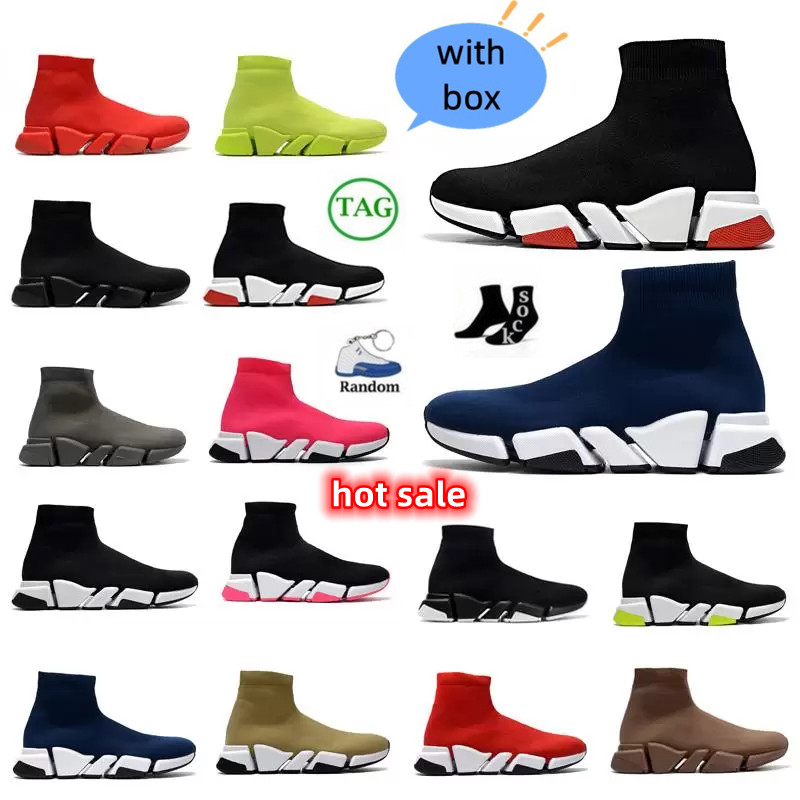 

Socks Shoe Runner balenclaga Sock Boots Casual Sneakers Brand designer sock booties New Knitting Mesh High Platform Black White Slip On Triple S Soft Women Men, 15