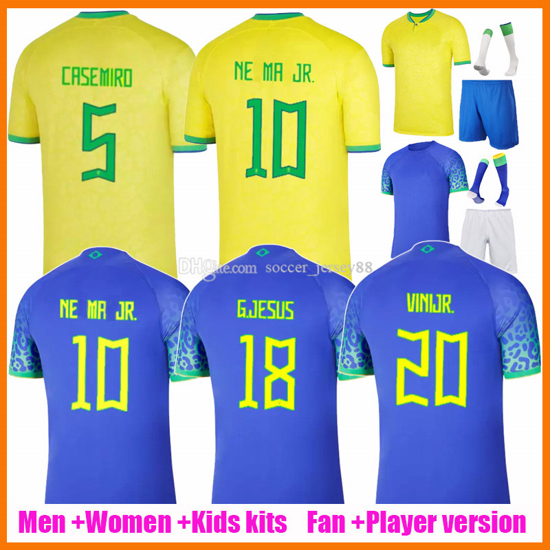

22 23 soccer jerseys Camiseta de futbol PAQUETA BRAZILS NERES COUTINHO football shirt JESUS MARCELO PELE CASEMIRO 2022 2023 maillots football men and kids SETS, Men home