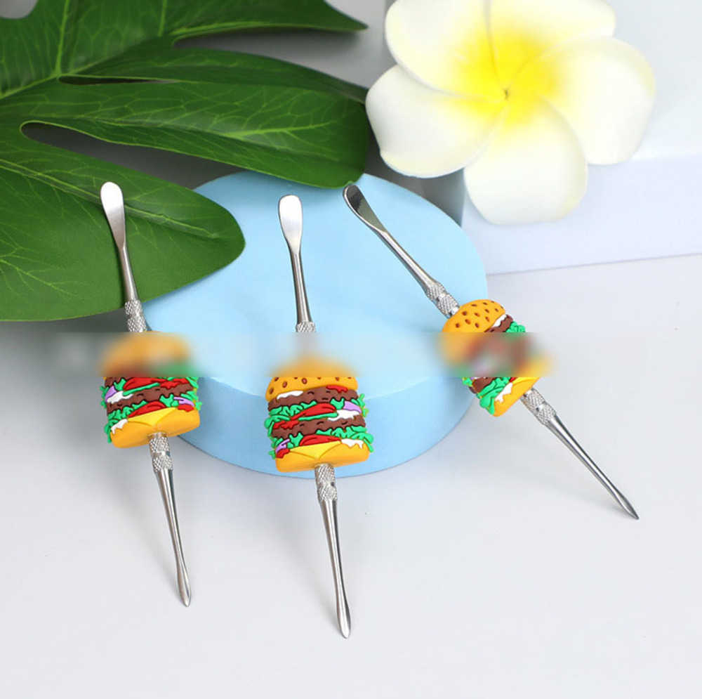 

SMoking Accessories 4.8" hamburger Wax Dab Tool Smoking 7 types Stainless Steel Dabber Tools for Waxes Dry Herb Tobacco Banger Nails