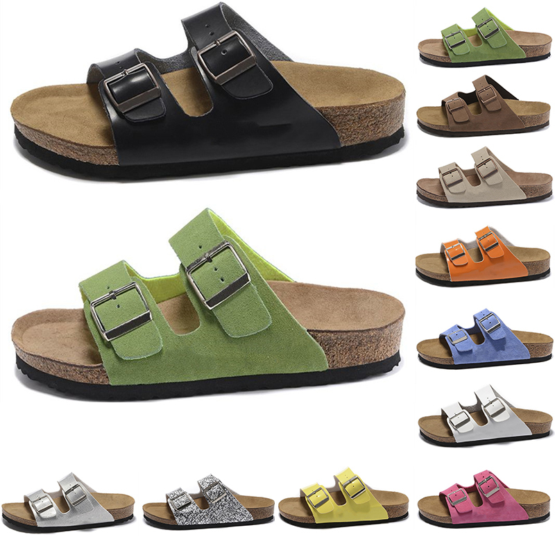 

Arizona Sandals For Men Women Birks Plate-forme Pull Cork Slides Fashion Classic Designer Slippers Brown Black Clog Buckle Winter Loafers Shoes, Shoebox