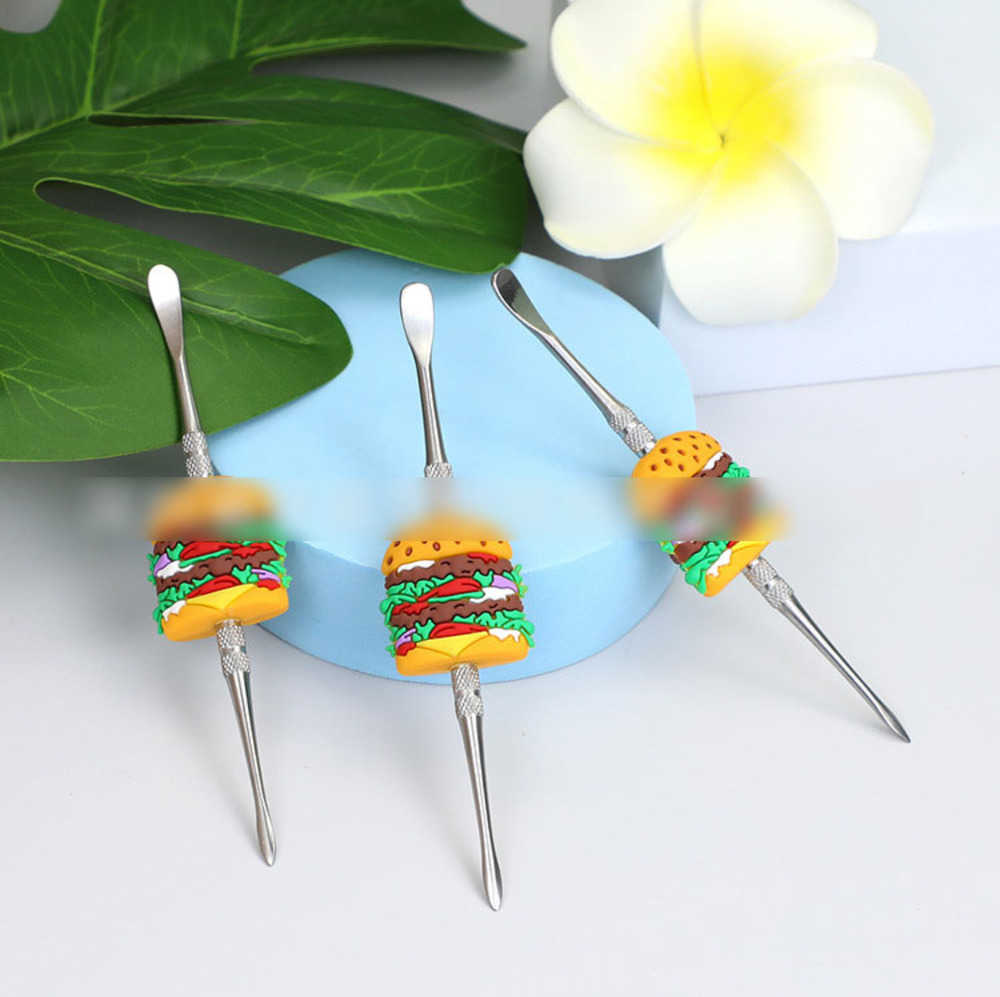 

SMoking Accessories 4.8" hamburger Wax Dab Tool Smoking Stainless Steel Dabber Tools for Waxes Dry Herb Vaporizer Tobacco Metal Nails