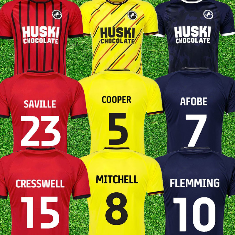 

22 23 Millwall Soccer Jerseys AFOBE MITCHELL Home away BRADSHAW FLEMMING MALONE Football Shirt BUREY BENNETT VOGLSAMMER SAVILLE HONEYMAN