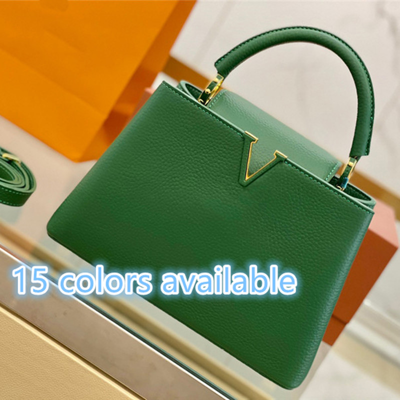 

Women Designer Shoulder Bags High Quality Capucines BB Crossbody Bag Aurillon Leather Handbags Woman Mid Size Totes Luxury Purses Handbag, Original packing