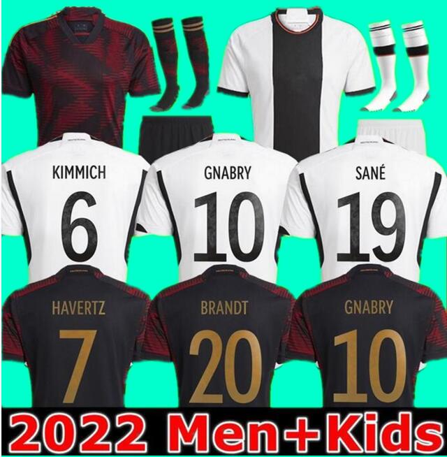 2022 Hummels Soccer Jersey Fans Joueur Version Kroos Gnabry Werner Draxler Reus Muller Gotze Coupe du Monde Kirt de football Germanies Men Kid Ki