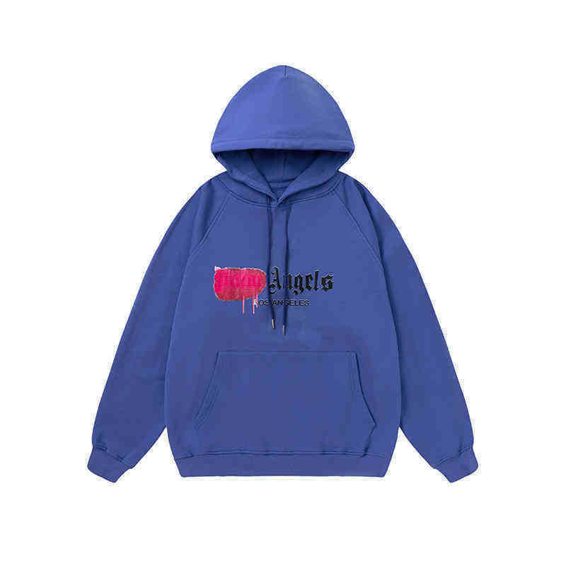 

Sweatshirts Men's Hoodies Palms//angel Men Hoodie Hooded Autumn Winter Spray Graffiti Letters and Women's Loose High Street Lovernjm7, Red (thin)