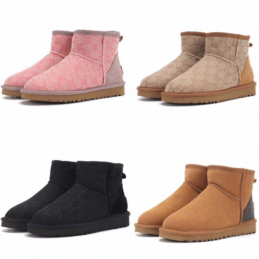 

2022 Women's Designer Boots Boot Fabric Shoes Fashion Shoe Knee Ankle Half Fur Designers Cotton Winter Fall Snow Cotton Men Women w7Nb#, 001