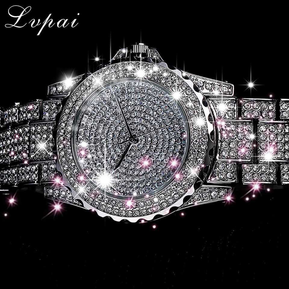 's es Mode Bling Casual Dames Femme Quartz Or Montre Cristal Diamant Pour Femmes Horloge 0926