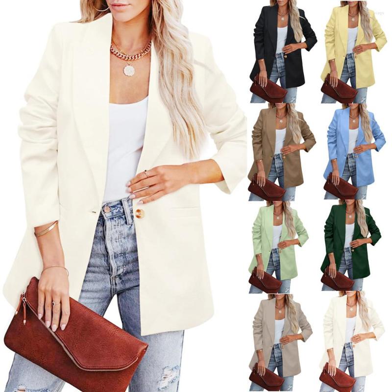 

Women' Suits Autumn And Winter Women' Long-sleeved Small Suit 2022 OL Temperament Professional Slim Top Coat Clothing, Black