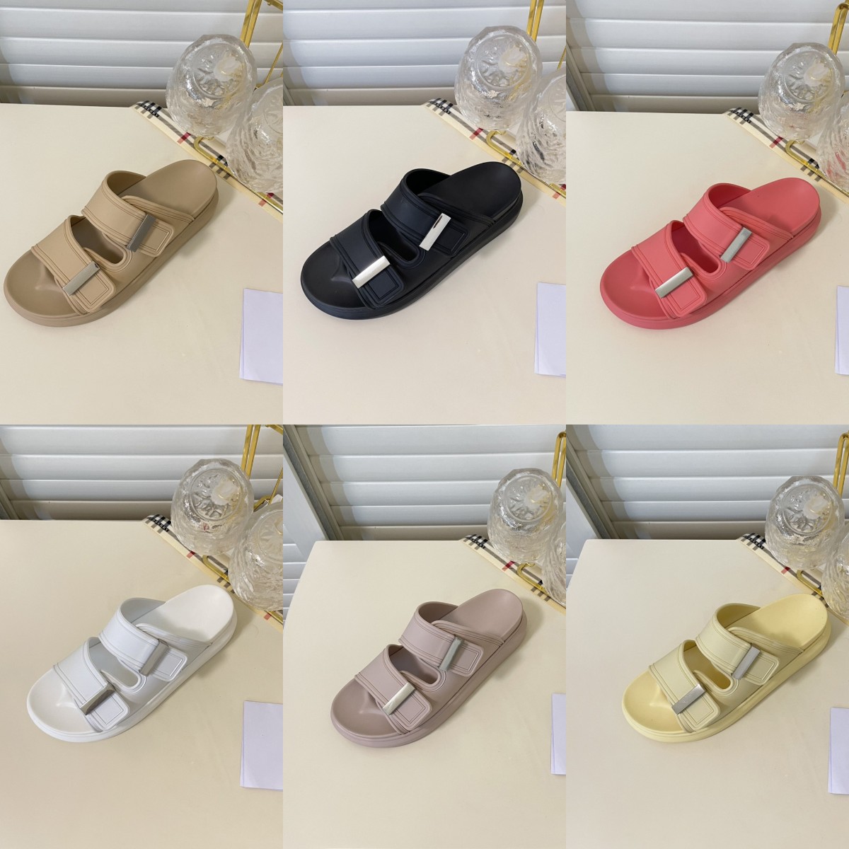 

Double Strap Alexander Hybrid Slippers RUBBER Slide SLip On Women Men FLAT sandals Flatforms Beach Pool shoes MC Basketball flip flops platforms QUEENS slider, Do not choose;other color;contact me