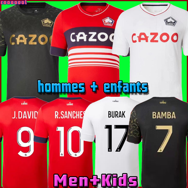 

2022 2023 LOSC Lille soccer jersey DAVID FONTE BURAK BAMBA YAZICI football shirts 22 23 JIKONE R.SANCHES T.WEAH L.ARAUJO maillots Adult men kids home away thrid, Away men + patch