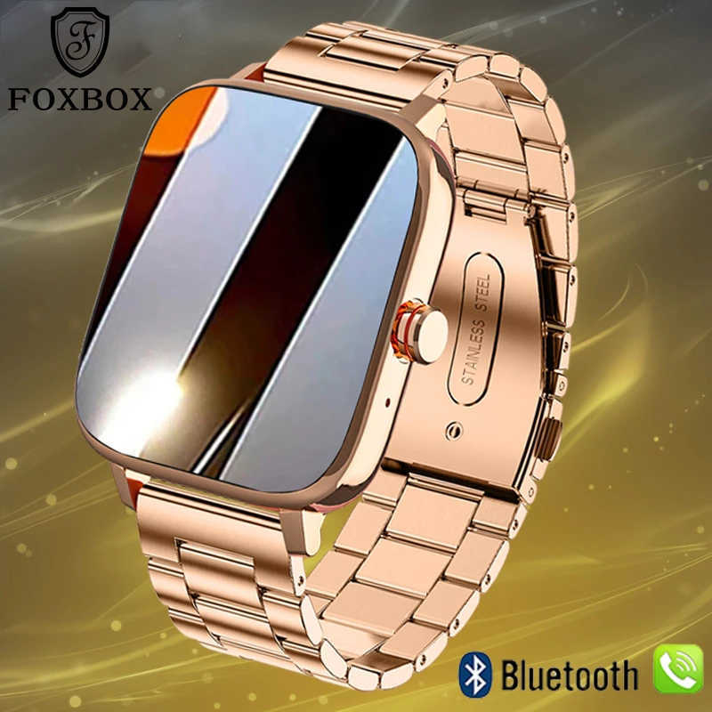 

Women's es Foxbox Full Touch Bluetooth Call Custom Dial For Women Smart Watch Ladies Smartwatch 2022 Music Playback Clock Bracelet 0926, Black smart watch