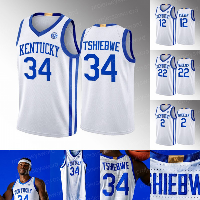 

Kentucky Wildcats 34 Oscar Tshiebwe 2022-23 Elite Basketball Jersey Jacob Toppin CJ Fredrick Sahvir Wheeler Daimion Collins Antonio Reeves, Custom any name any number