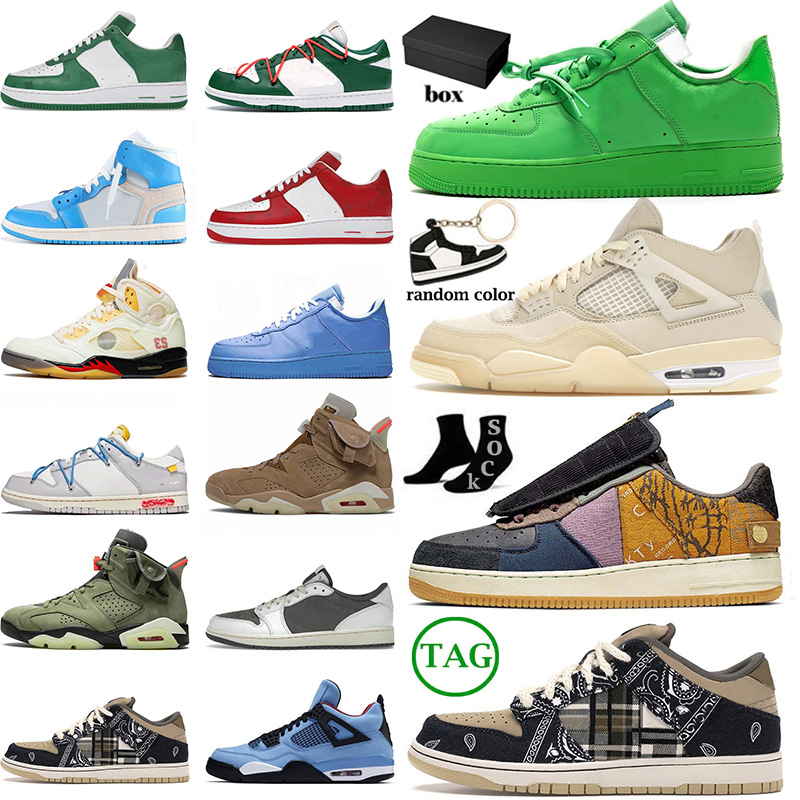 

Travis Scotts Basketball Shoes Men Women Mca Offs White Black Jumpman 1 1s One Low 4 Sail 4s 5 Tn Plus Fly knit Flynit 2.0 Sneakers Trainers Outdoor Runner With Box, Red