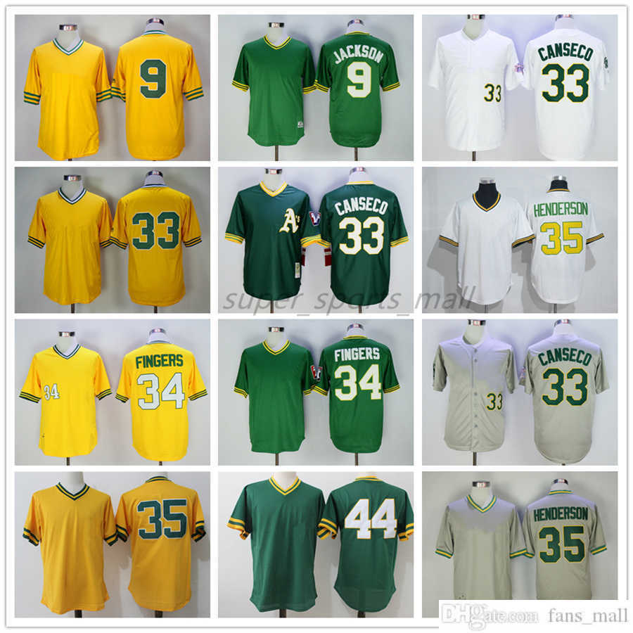 

Mitchell and Ness Baseball Jersey Vintage 34 Rollie Fingers 35 Rickey Henderson 44 Reggie Jackson 9 Reggie Jackson Jerseys, As picture