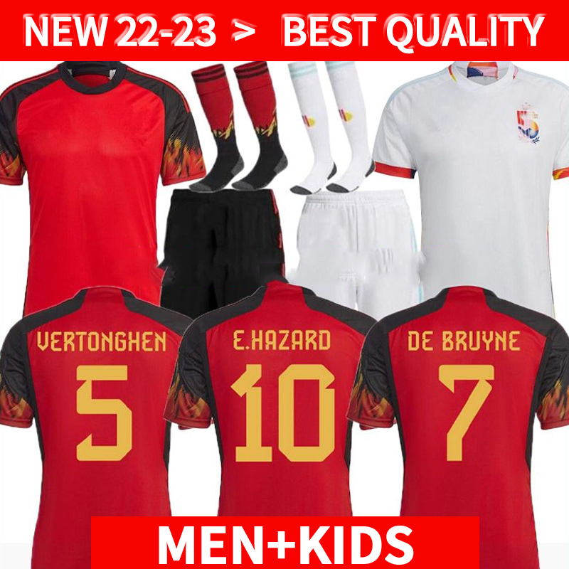 

FANS player BELGIUM 2022 World Cup soccer jerseys National Team DE BRUYNE HAZARD COURTOIS LUKAKU TIELEMANS  23 Batshuayi Kevin men kids set Football Shirt Kits, 2022 home kids