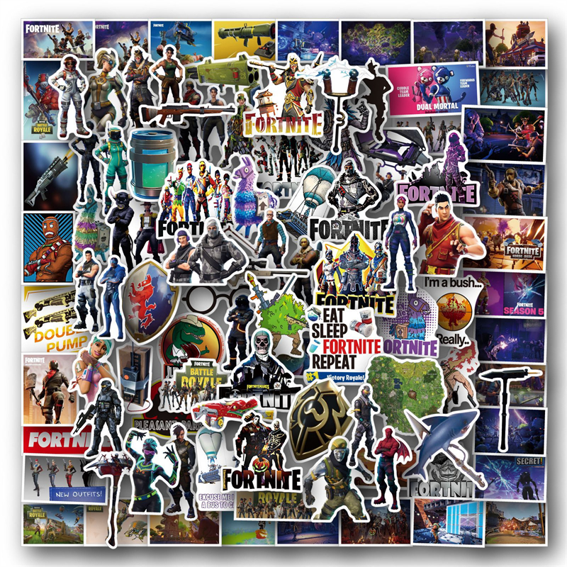 

50Pcs Fortnite stickers Game Sticker DIY Laptop Luggage Skateboard Graffiti Decals Fun for Kid Toys Gift, Multi colors
