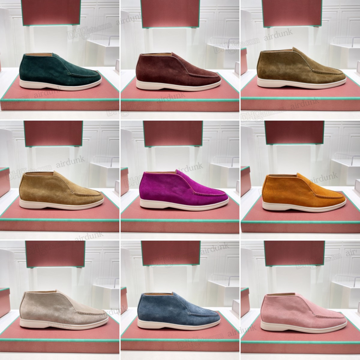 NEW fashion LORO PIANA Open Walk Boots Suede Sneaker Shoes Women casual shoe Men Casual Walking Flats classic ankle boot Luxury Designer flat Dre