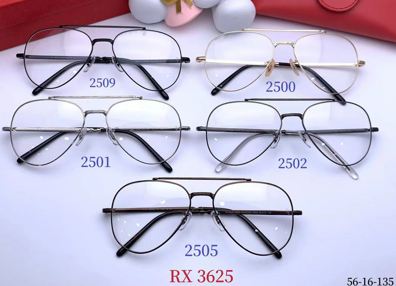 

Designer aviator sunglasses frame men woman fashion myopia eyeglasses vintage pilot style eyewear with hard glasses case