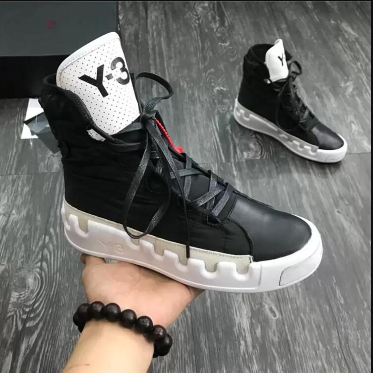 

Men Sneakers Casual Shoes Boots Red White Black High-Top Waterproof Leather Y3 - Noci0003, Grey