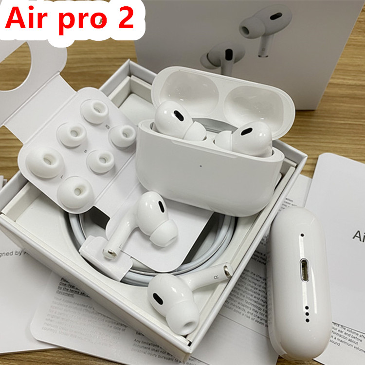 

2nd Generation Airpods pro 2 Airpod pro 3 earphones H2 Chip Rename GPS Wireless Earbuds Bluetooth Headphones Gen 3 headset Valid serial number, White