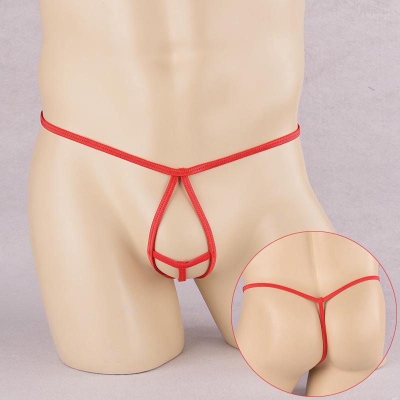 

Women's Panties Mens Open Crotchless Thong G String Bikini Tanga Bottom Hollow Out Exotic Panty Sexy Penis Cock Gay Underwear Jockstrap, Black