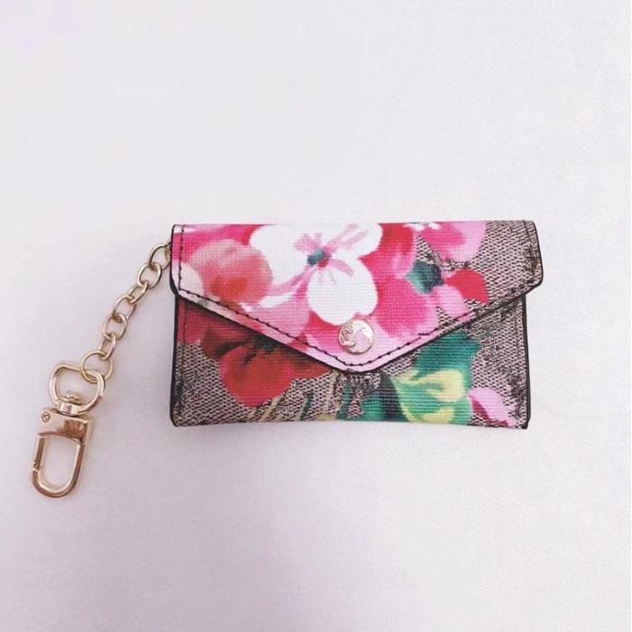 

Men and women's universal keyring fashion keychains color gradient designer leather card bag pocket multi-function cards clip portable metal Lanyards 33 color